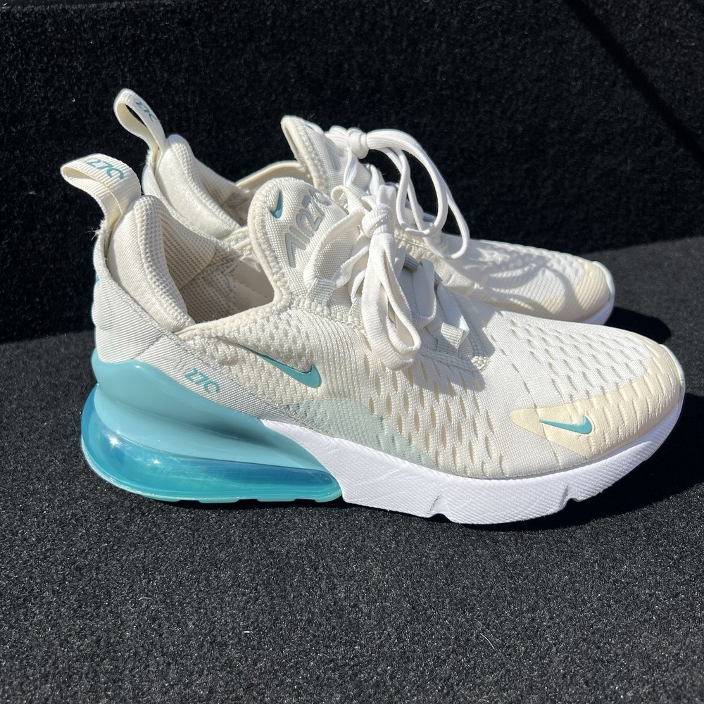 Nike Air Max 270 (GS) Shoes Denim Turquoise 943345-420 Youth 4.5 Women's 6